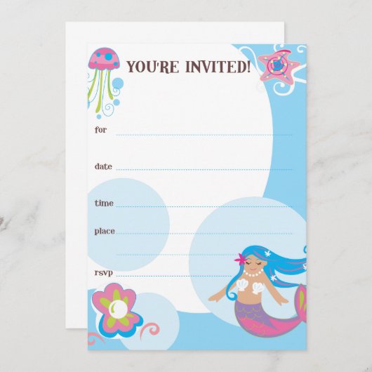 Invitations de sirène (Devant / Derrière)