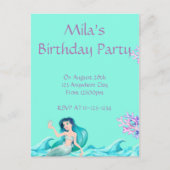 INVITATIONS DE SIRÈNE, CARTES D'INVITATION D'ANNIV (Devant)