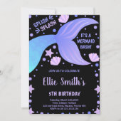 Invitations de sirène de la queue bleue violet noi (Devant)