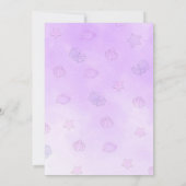 Invitations de sirène de la queue bleue violet noi (Dos)