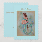 Invitations de sirènes de baby shower par Renee La (Devant / Derrière)