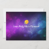 Invitations de sirènes de la fête des adultes bleu (Dos)