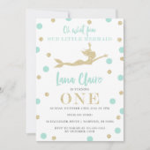 Invitations de sirènes personnalisées de Sarah (Devant)