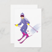 Invitations de ski (Devant / Derrière)
