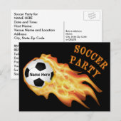 Invitations de soccer personnalisées, VOTRE TEXTE, (Devant / Derrière)