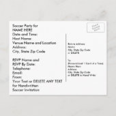 Invitations de soccer personnalisées, VOTRE TEXTE, (Dos)