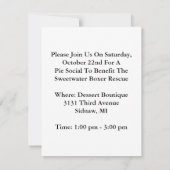 Invitations de Social de tarte de partie ou (Dos)