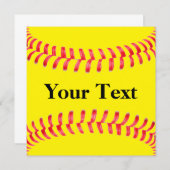 Invitations de softball personnalisées (Devant / Derrière)