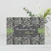 Invitations de soirée Bachelorette verte tendance (Debout devant)