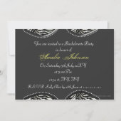 Invitations de soirée Bachelorette verte tendance (Dos)