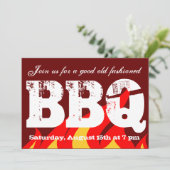 Invitations de soirée BBQ | modèle invitation pers (Debout devant)