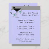 Invitations de soirée cocktail sur mesure (Devant / Derrière)