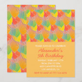 Invitations de soirée couleur 5e ballons enfants m (Devant / Derrière)