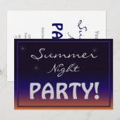 Invitations de soirée d'été (Devant / Derrière)