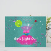 Invitations de soirée entre filles avec robe et Co (Debout devant)