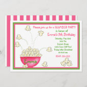 Invitations de soirée pyjamas de maïs éclaté (Devant / Derrière)