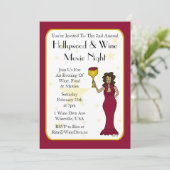 Invitations de soirée sur mesure de Wine Diva (Debout devant)