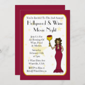 Invitations de soirée sur mesure de Wine Diva (Devant / Derrière)