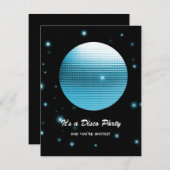 Invitations de soirées disco (Devant / Derrière)