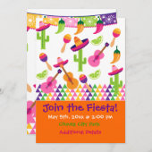 Invitations de Sombrero Saguaro à la fête de la fê (Devant / Derrière)