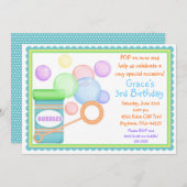 Invitations de soufflement d'anniversaire de (Devant / Derrière)