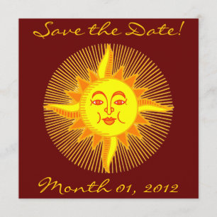 Invitations de sourire lumineuses de Sun