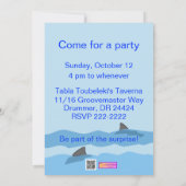 Invitations de sourire mignonnes de partie de (Dos)