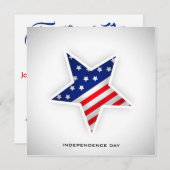 Invitations de Star 4 juillet Party (Devant / Derrière)