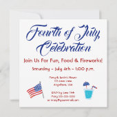 Invitations de Star 4 juillet Party (Dos)