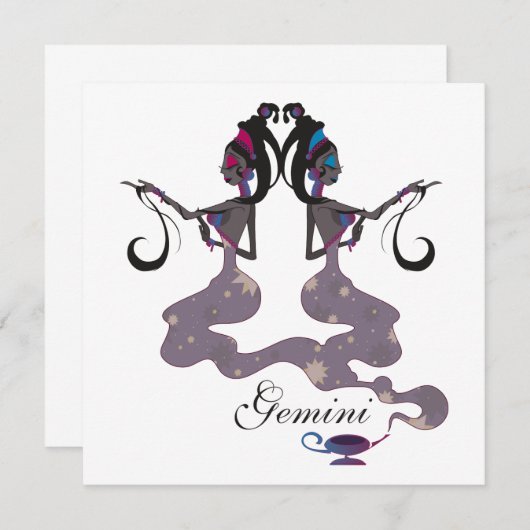 Invitations de Starlight Gemini (Devant / Derrière)