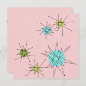 Invitations de start-ups atomiques rose (Devant / Derrière)