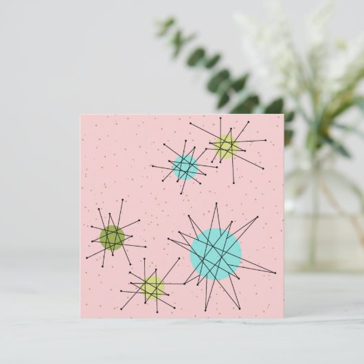 Invitations de start-ups atomiques rose (Debout devant)