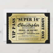 Invitations de Super 16 VIP Style Ticket Party (Devant)