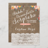 Invitations de Surprise Party pour Female en espag (Devant / Derrière)