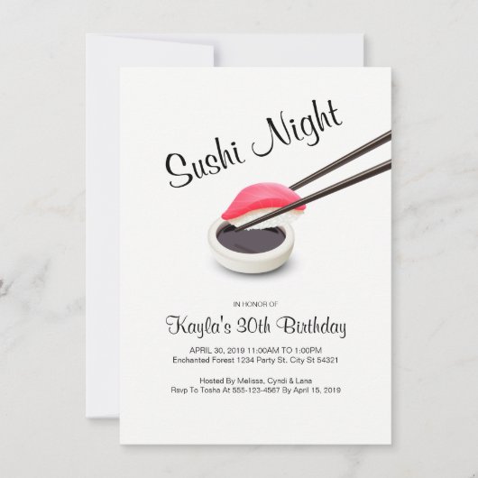 Invitations de sushi (Devant)