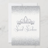 Invitations de Sweet sixteen d'argent et de diaman (Dos)