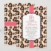 Invitations de sweet sixteen d'empreinte de (Devant / Derrière)