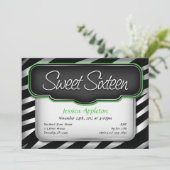 Invitations de "Sweet sixteen" d'impression unique (Debout devant)