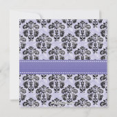 Invitations de Sweet sixteen pourpre Damask (Dos)