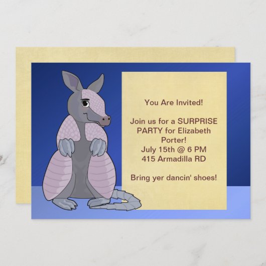 Invitations de tatou (Devant / Derrière)