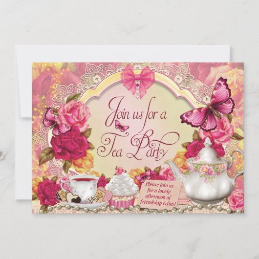 Invitations de Tea Party (Devant)