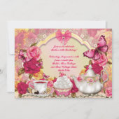 Invitations de Tea Party (Dos)
