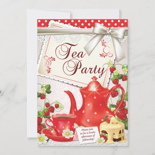 Invitations de Tea Party (Devant)