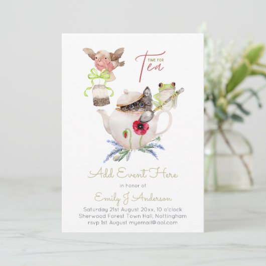 Invitations de Tea Party pour n'importe quel budge (Debout devant)