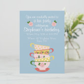 Invitations de Teacup Anniversaire (Debout devant)