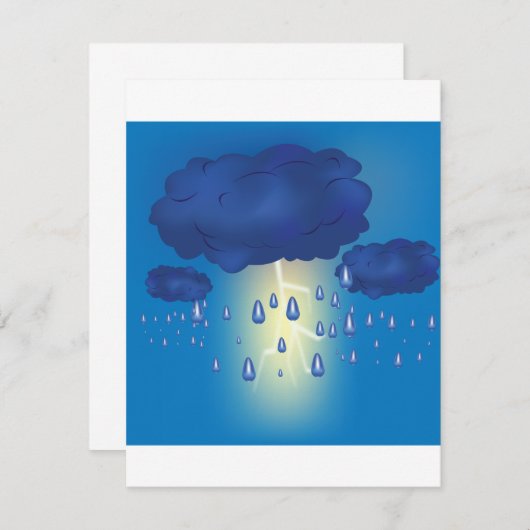 Invitations de tempête de foudre (Devant / Derrière)