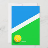 Invitations de tennis (Dos)