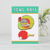 Invitations de tennis de table pour Thanksgiving (Debout devant)