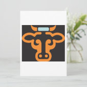 Invitations de tête de vaches orange (Debout devant)