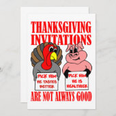 INVITATIONS DE THANKSGIVING (Devant / Derrière)